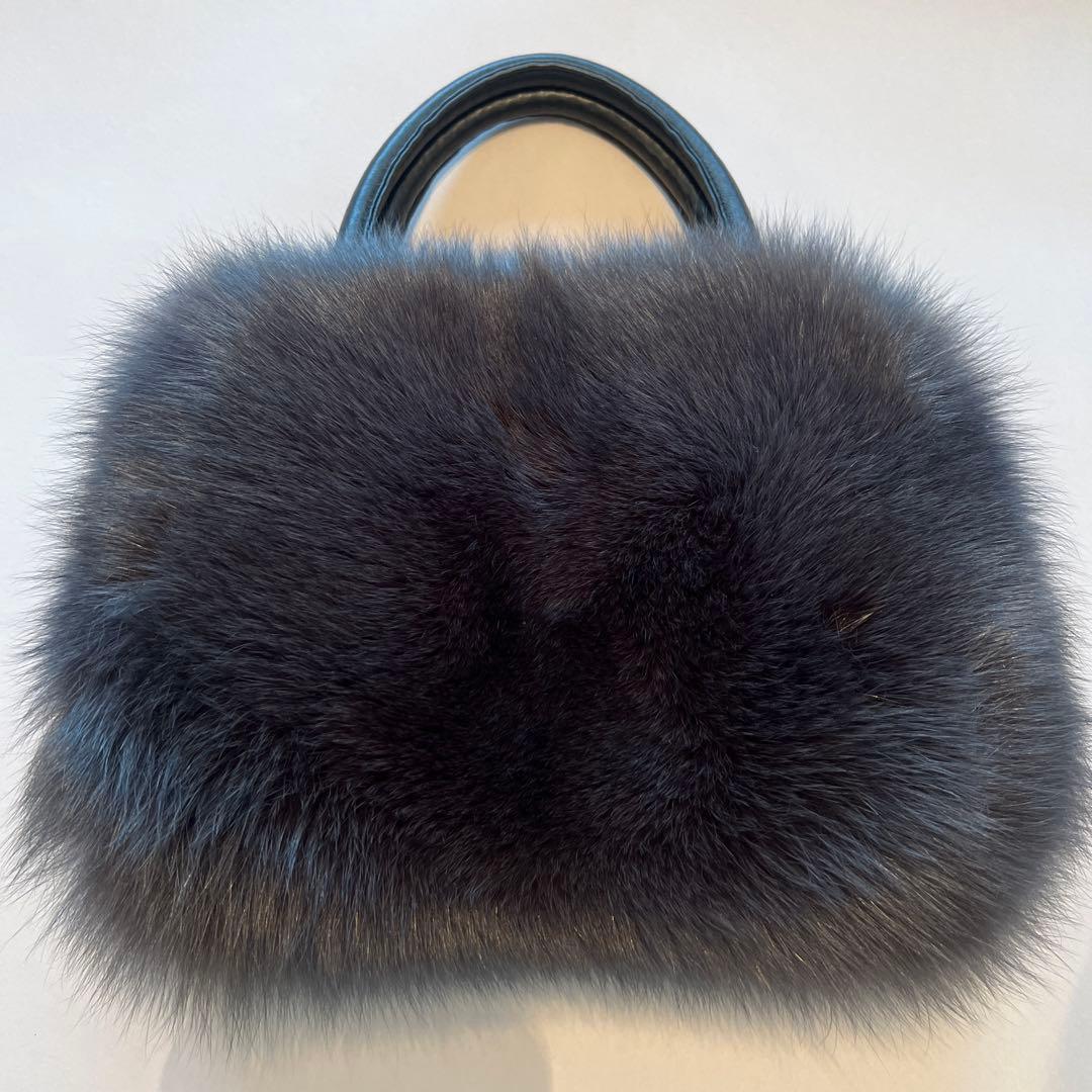 最終価格！天然毛皮■サガフォックス ファートートバッグ M 超美品★
