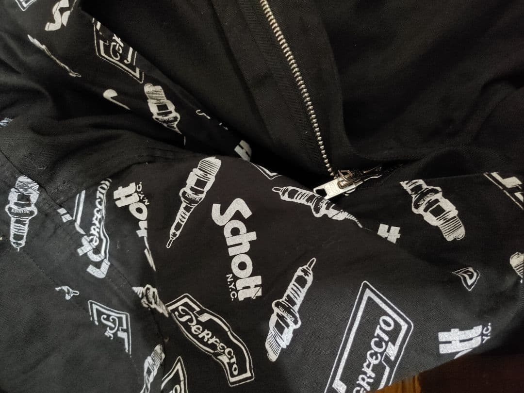 ✨希少柄✨刺繍✨Schott N.Y.C ショット オーバーオール Lサイズ