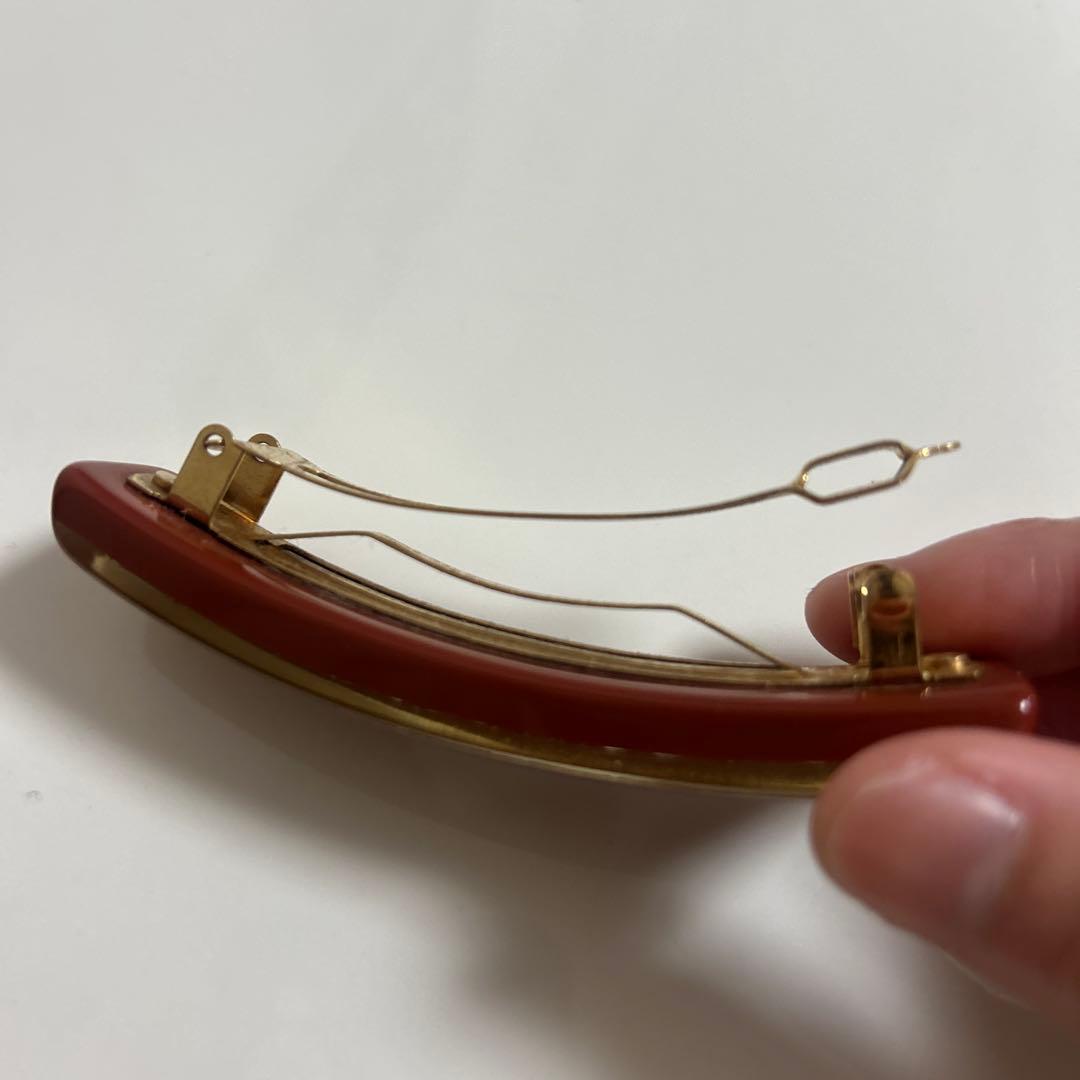 正規品未使用【ルイヴィトン】バレッタ オレンジ ブラウン