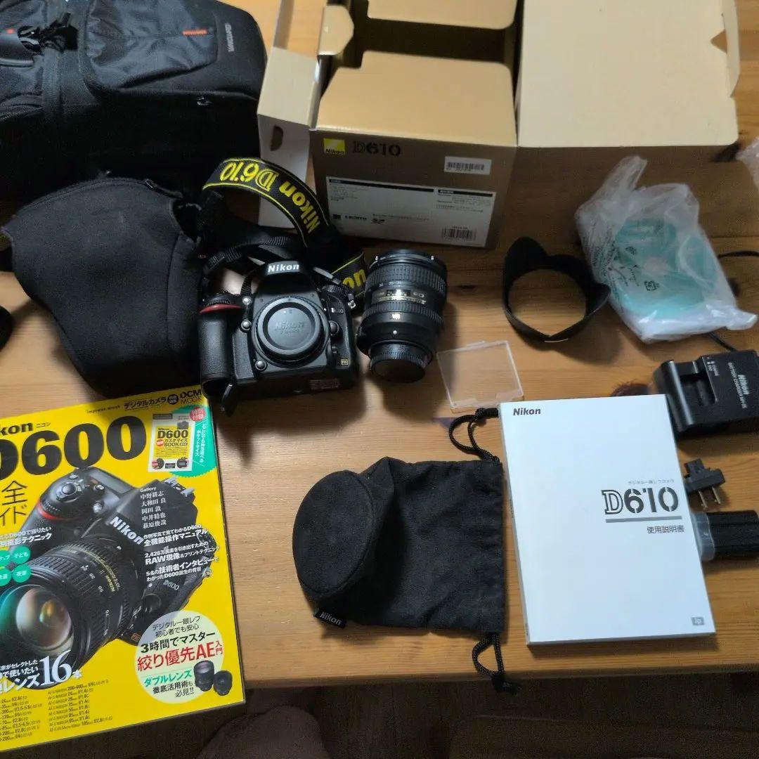 Nikon D610デジタル一眼レフカメラ995枚VRレンズと充電器等付属品諸々