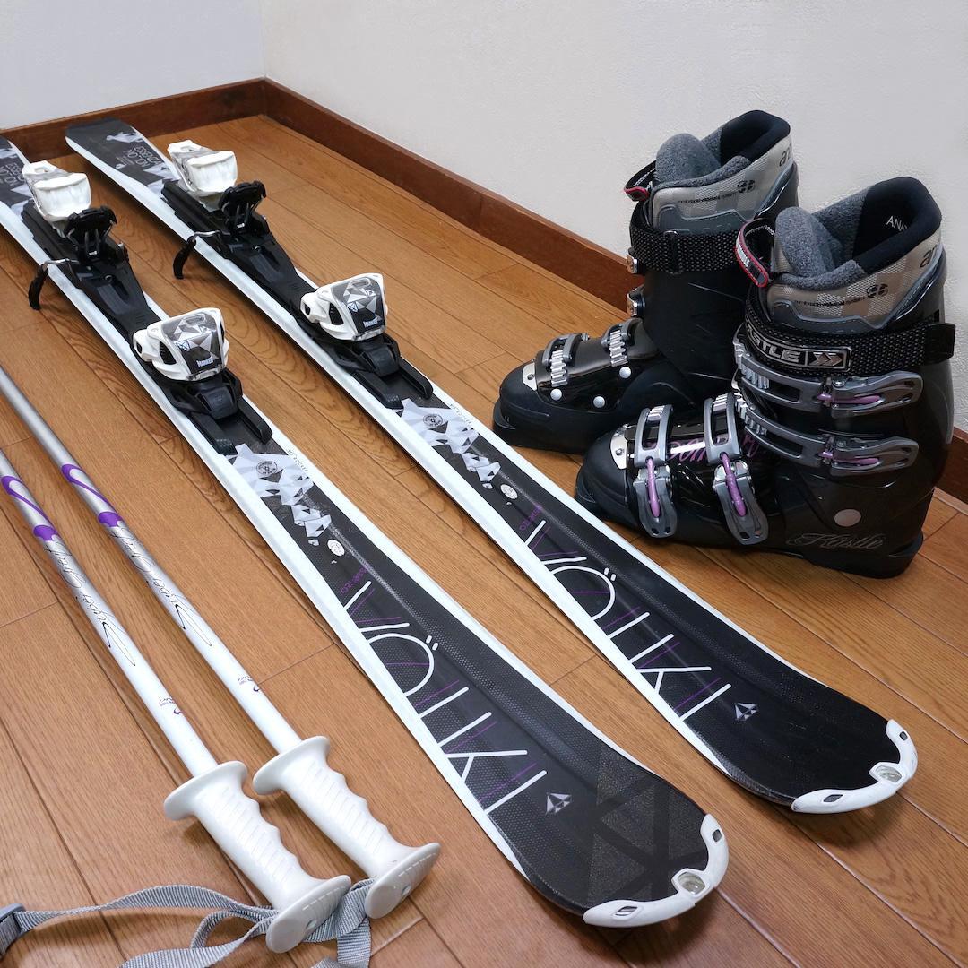 メンテ済 141cm 靴25～25.5cm VOLKL レディースセット(140