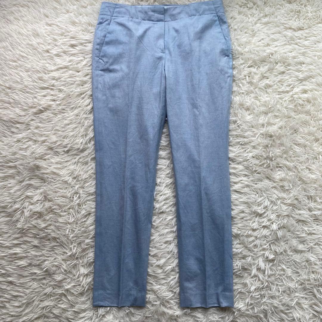 theory×SHIPS リネン混 ノーカラージャケット パンツスーツ M