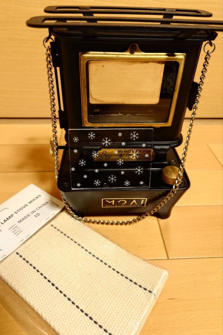 ❄スノー柄ガラス付 ThousWinds ファイヤーダンス アイロンストーブ