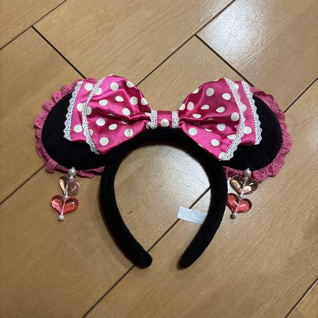 ディズニー カチューシャ 水玉リボン