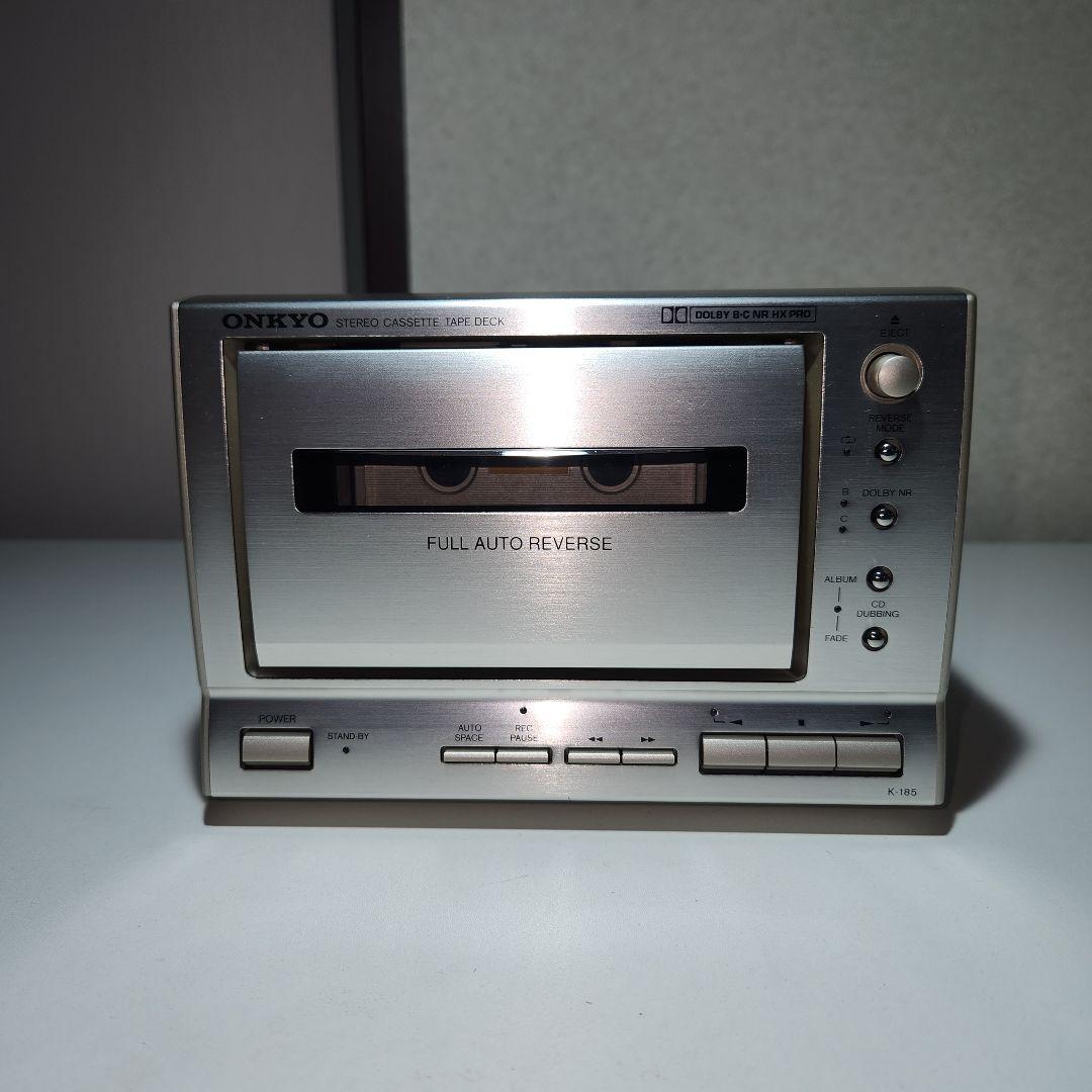ONKYO カセット ステレオ テープ デッキ K-185　(中古品)