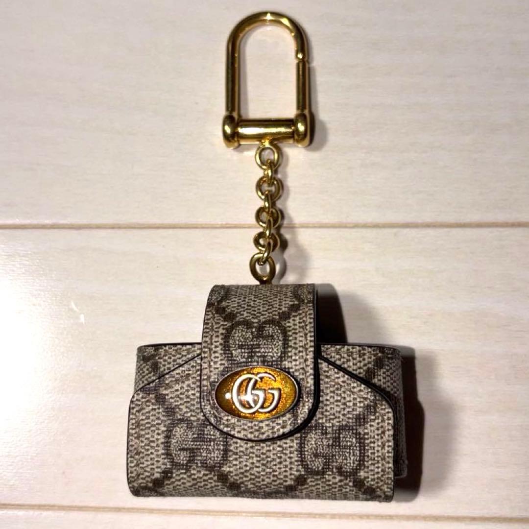 GUCCI AirPodsProケース GGスプリーム 正規品 キーホルダー付き