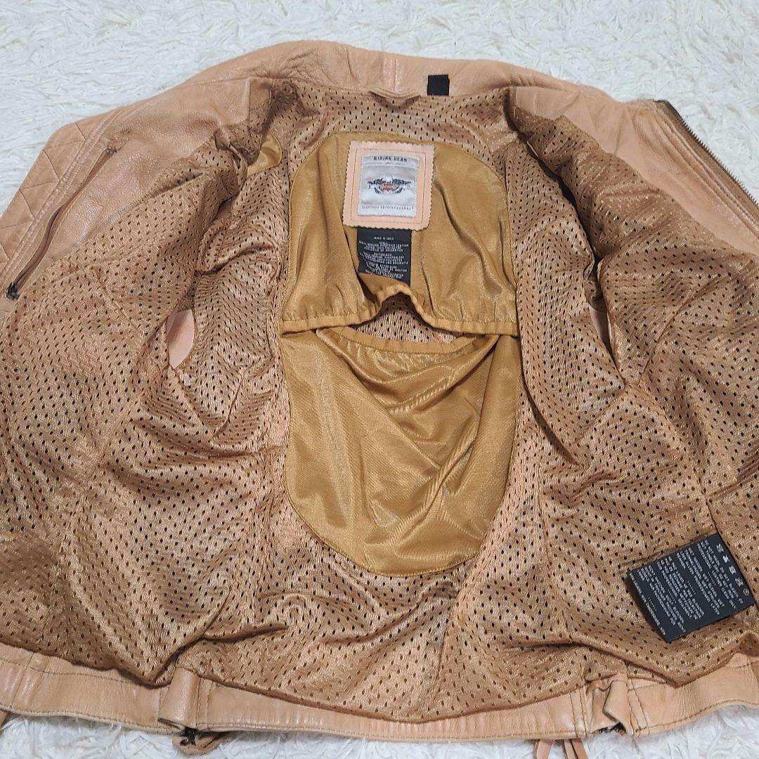 ヴィンテージ ハーレーダビットソン シングル ライダースジャケット ロゴ刺繍