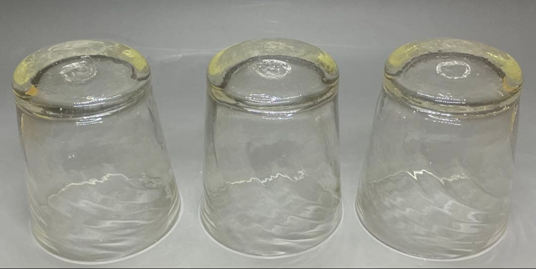 倉敷ガラス　小谷真三　吹きガラス　グラス3客　E102