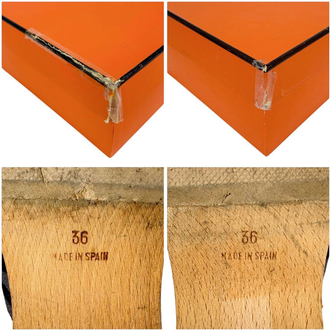 エルメス HERMES エールライン フールトゥ サナリー ブラック サンダル