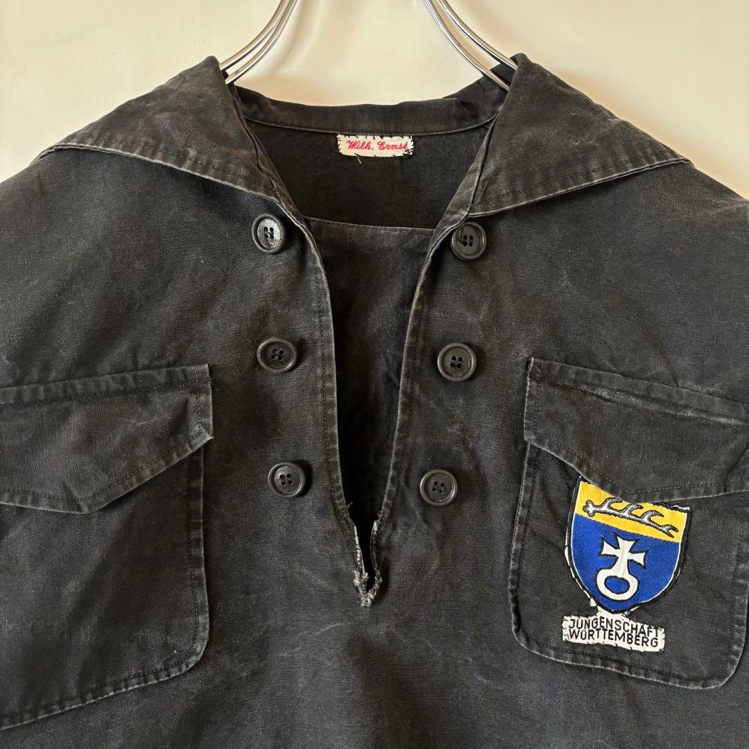 70s ヴィンテージ ドイツ製 コットンスモック セーラースモック ユーロ