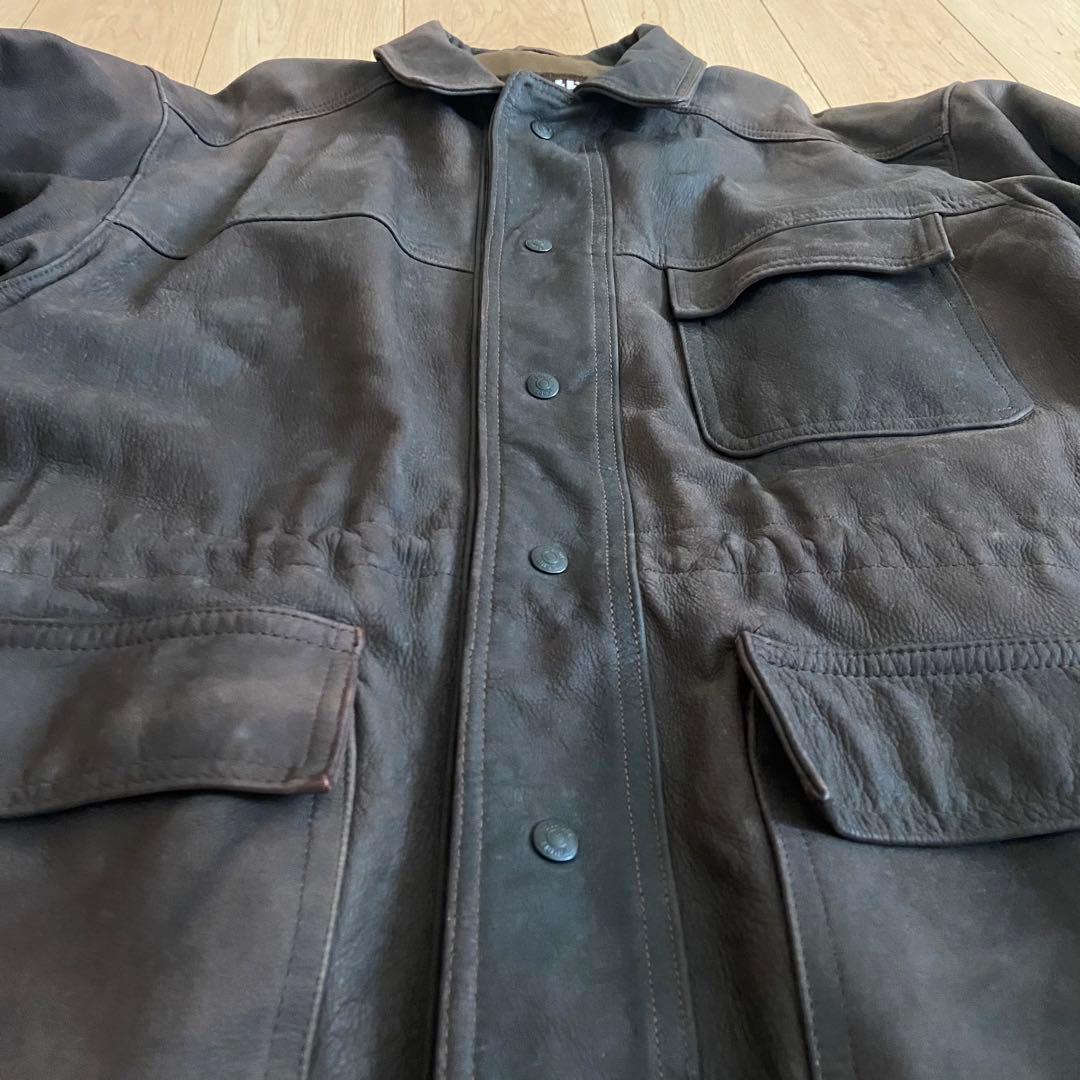 USA製　ショット Schott カーコート　42 ブラウン　レザー