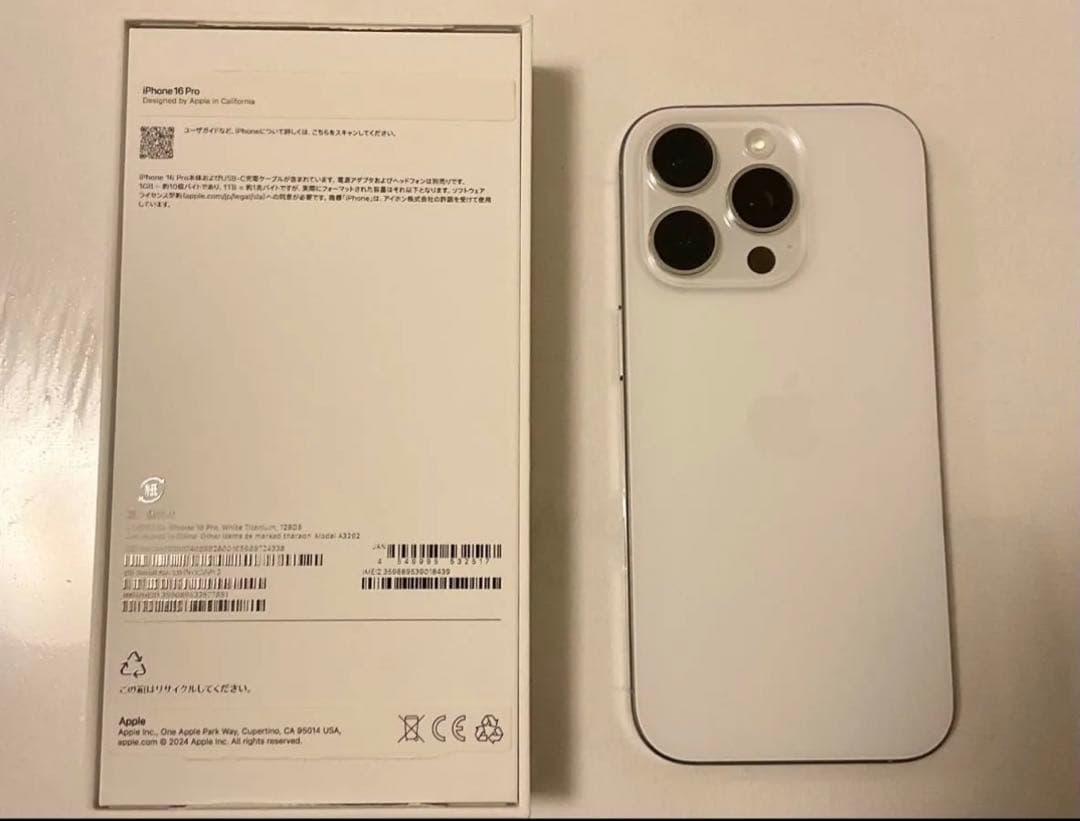 ①わお★iPhone 16 pro 128GB ホワイト
