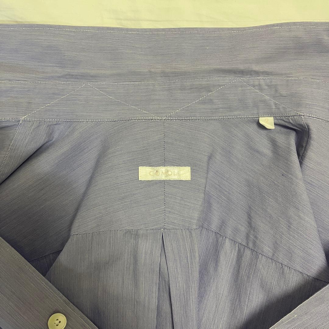 COMOLI コモリシャツ サックス ストライプ サイズ2