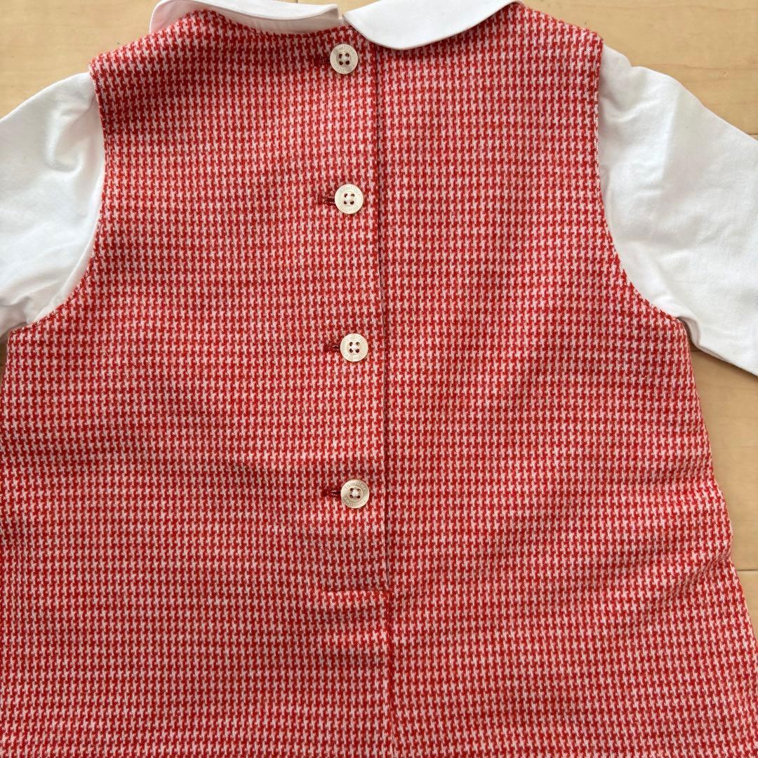 【新品未使用❣️】familiar ファミリア ジャンパースカート ブラウス 80