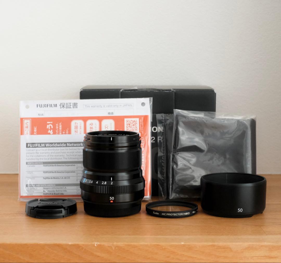 FUJIFILM XF50mmF2 R WR 美品 付属品完備+フィルター付