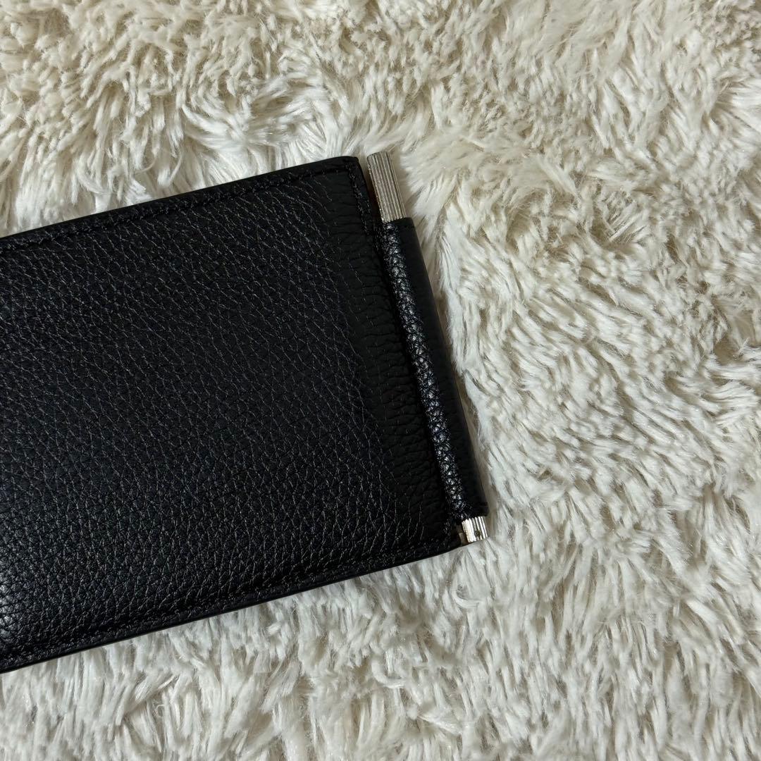 ⭐️未使用級⭐️　トムフォード　マネークリップ　二つ折り財布　ブラック　レザー