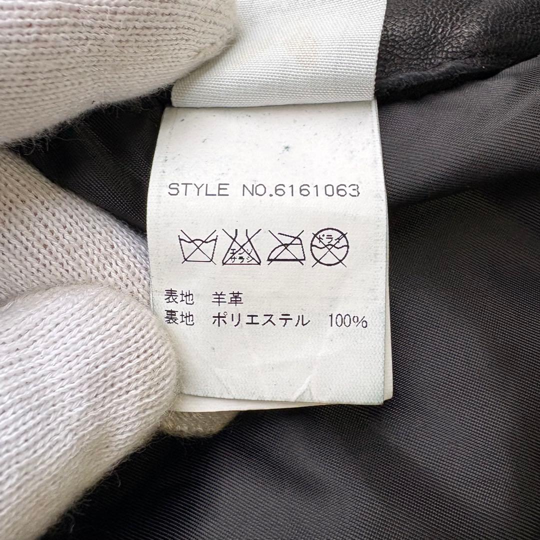 未使用 AVIREX ラムレザー シングルライダースジャケット 6161063