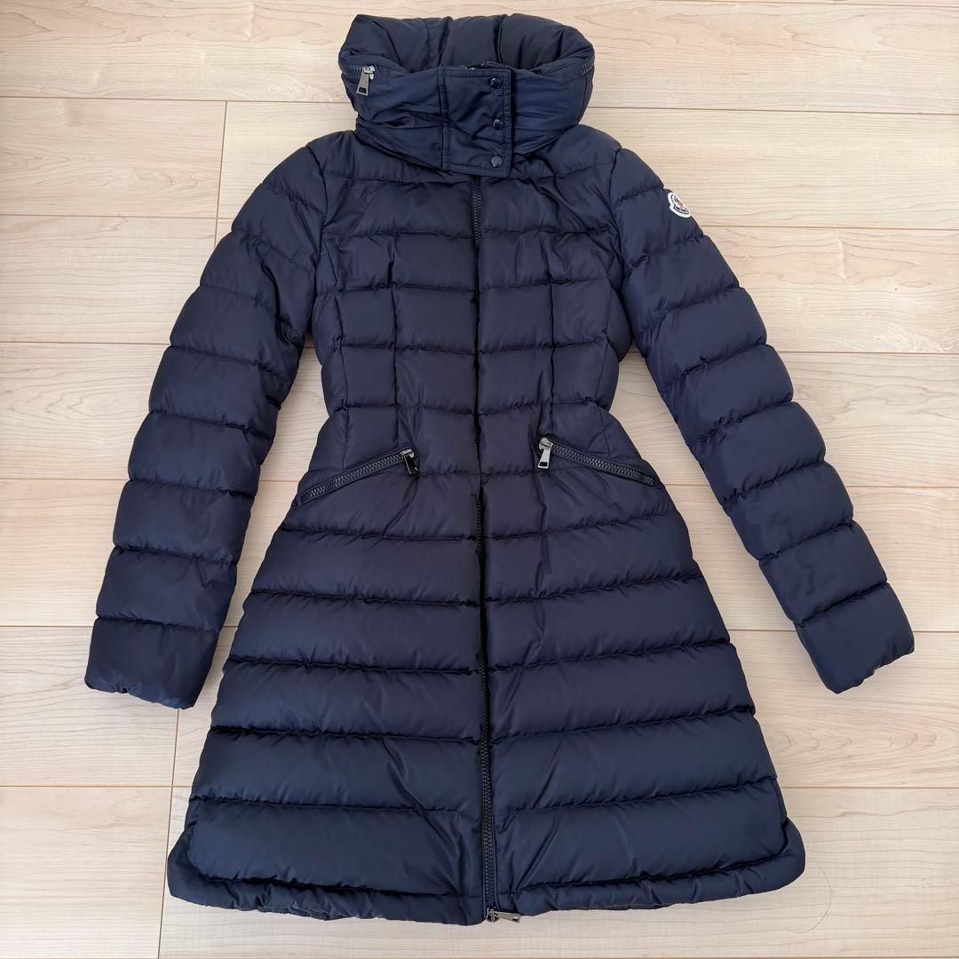 モンクレール ダウンコート フラメッテ ネイビー 2way ロゴ