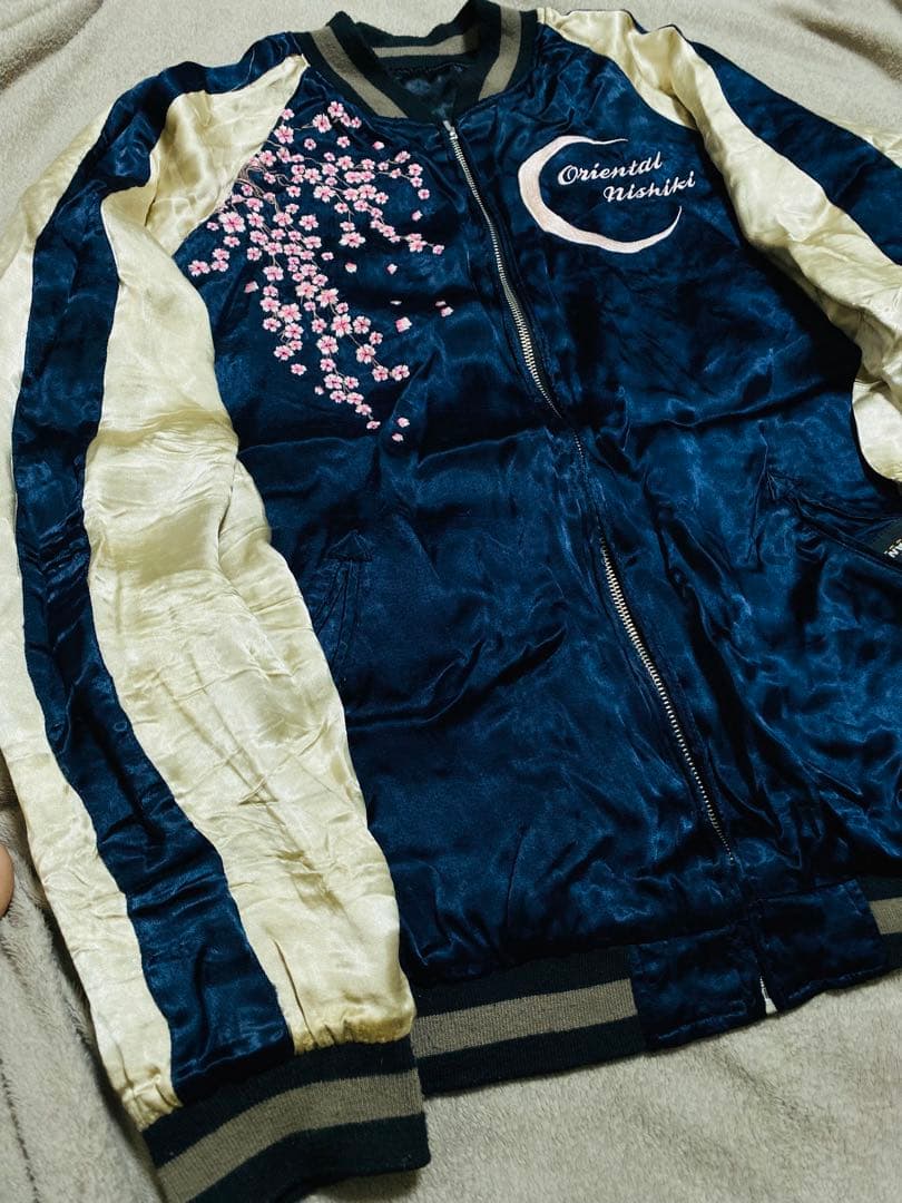 ORIENTAL ２面用 龍 桜 日本限定 スカジャン unisex レーヨン