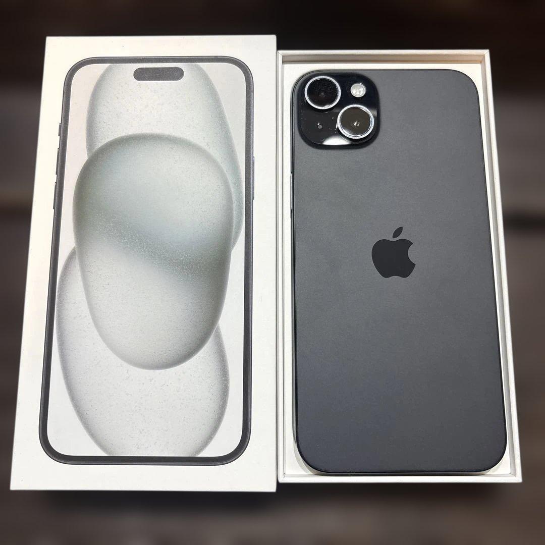 iPhone15plus 128GB ブラック SIMフリー 充電器付き