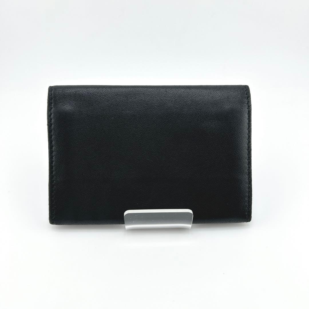 極美品✨　ロエベ　名刺入れ　カードケース　アナグラム　本革　レザー　ビジネス　黒