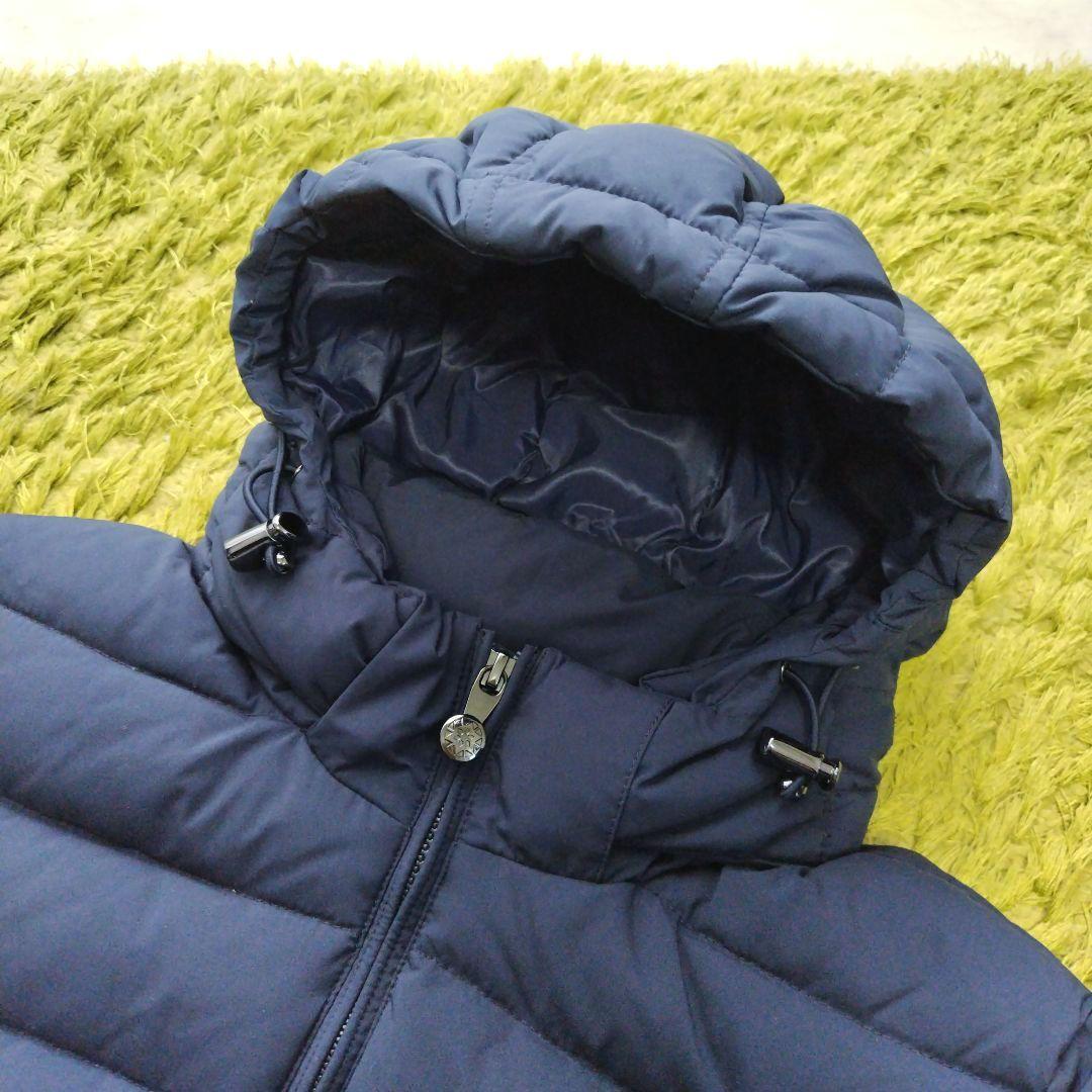 【美品】ピレネックス ダウンジャケット スプートニックソフト 紺 M ロゴ