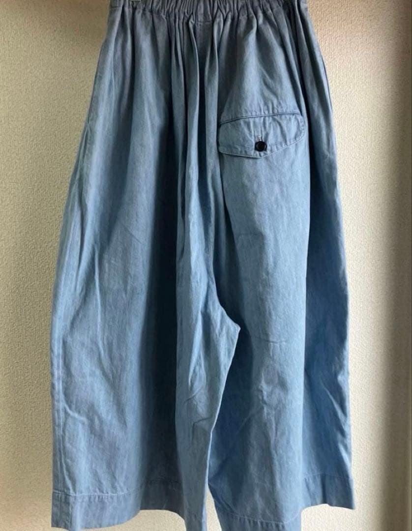 値下げ【美品】ゴーシュ ライトデニム　ワイドパンツ　ライトブルー