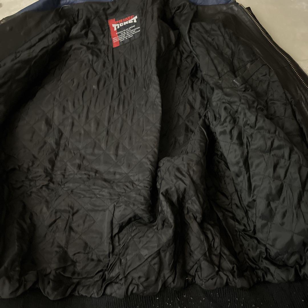 【希少】ジョージタウン・ホヤス 本革 カレッジ レザージャケット ブルドッグ