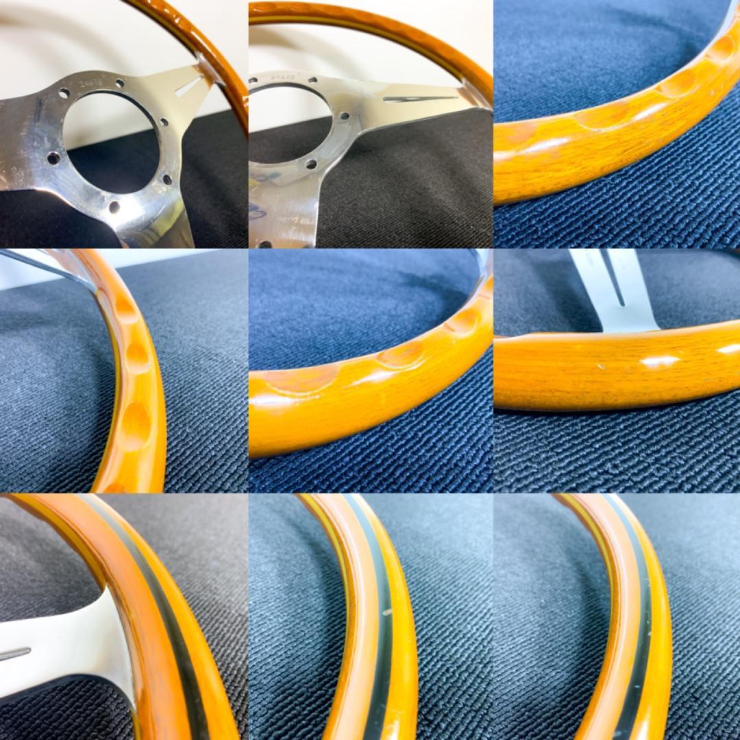 ナルディ クラシック ウッド 36.5φ 本物ホーンボタン＆ネジ付 良品