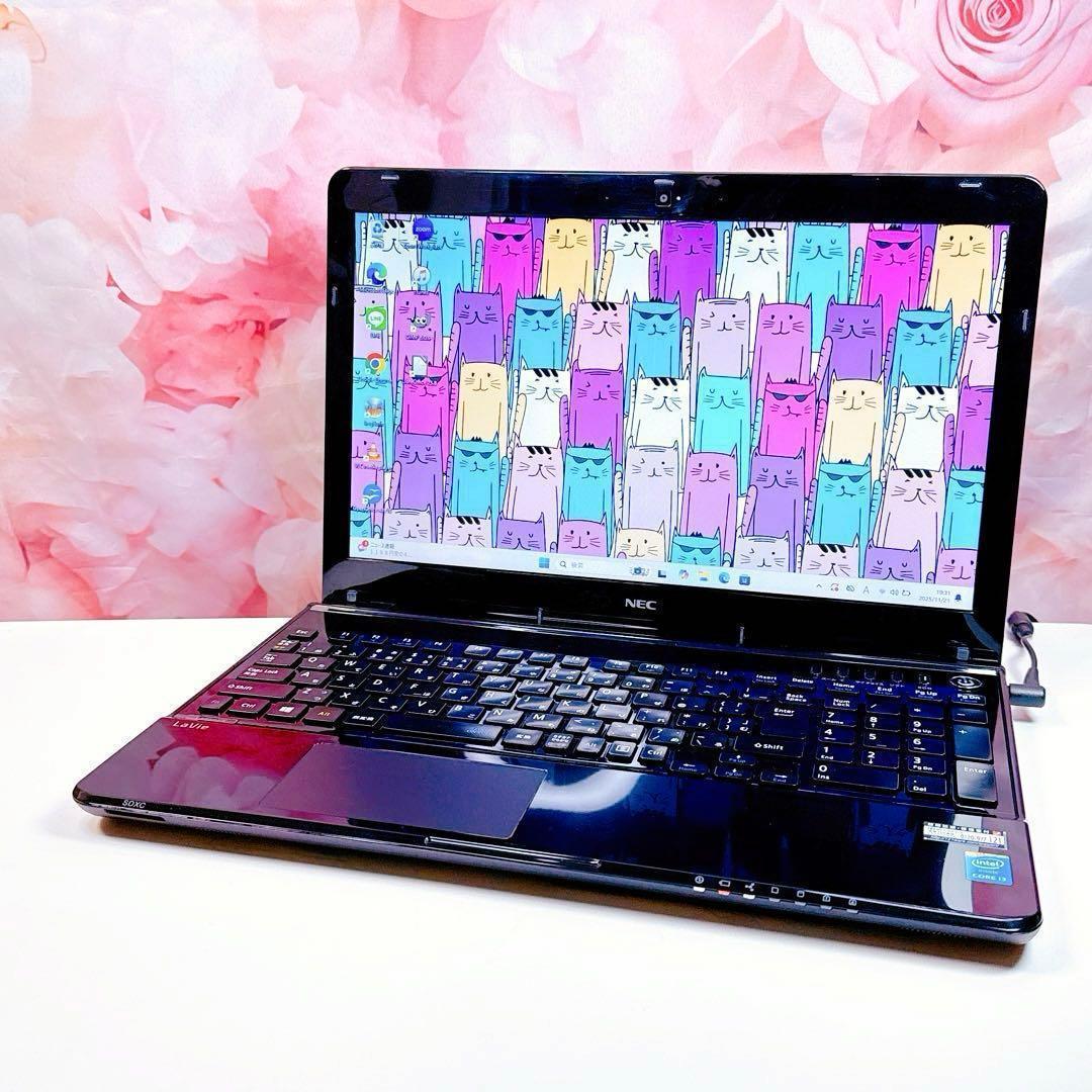 新品SSDで爆速✨windows11 ノートパソコン✨オフィス カメラ 黒