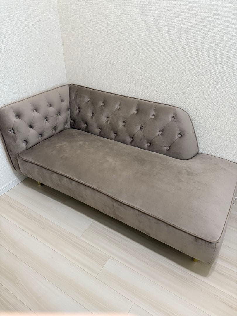 LOWYA ロウヤ ソファ 2人掛けソファ カウチソファ ベルベット調