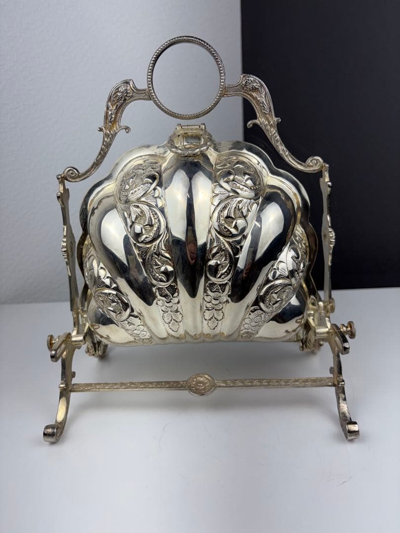 H*2様 アンティーク　シルバープレート　ビスケットウォーマー お菓子入れ