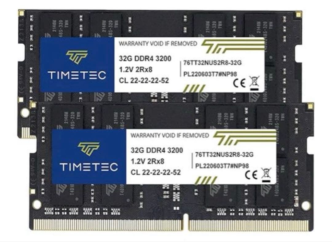 Timetec DDR4 3200MHz 64GBメモリーキット