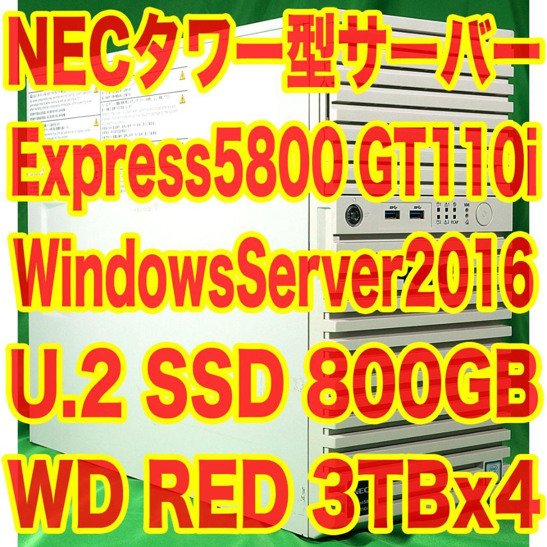 NECタワー型サーバー GT110i 高耐久U.2SSD HDD12TB分搭載