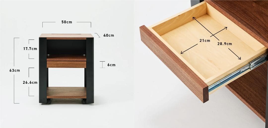 WAAKwagon CUBE ワアクワゴン キューブ モニターワゴン　デスク