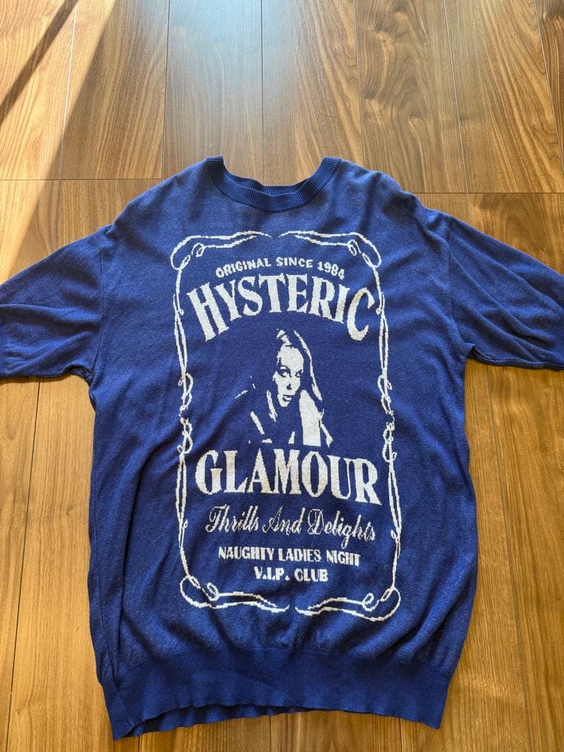 HYSTERIC GLAMOUR ネイビー サマーニット Lサイズ