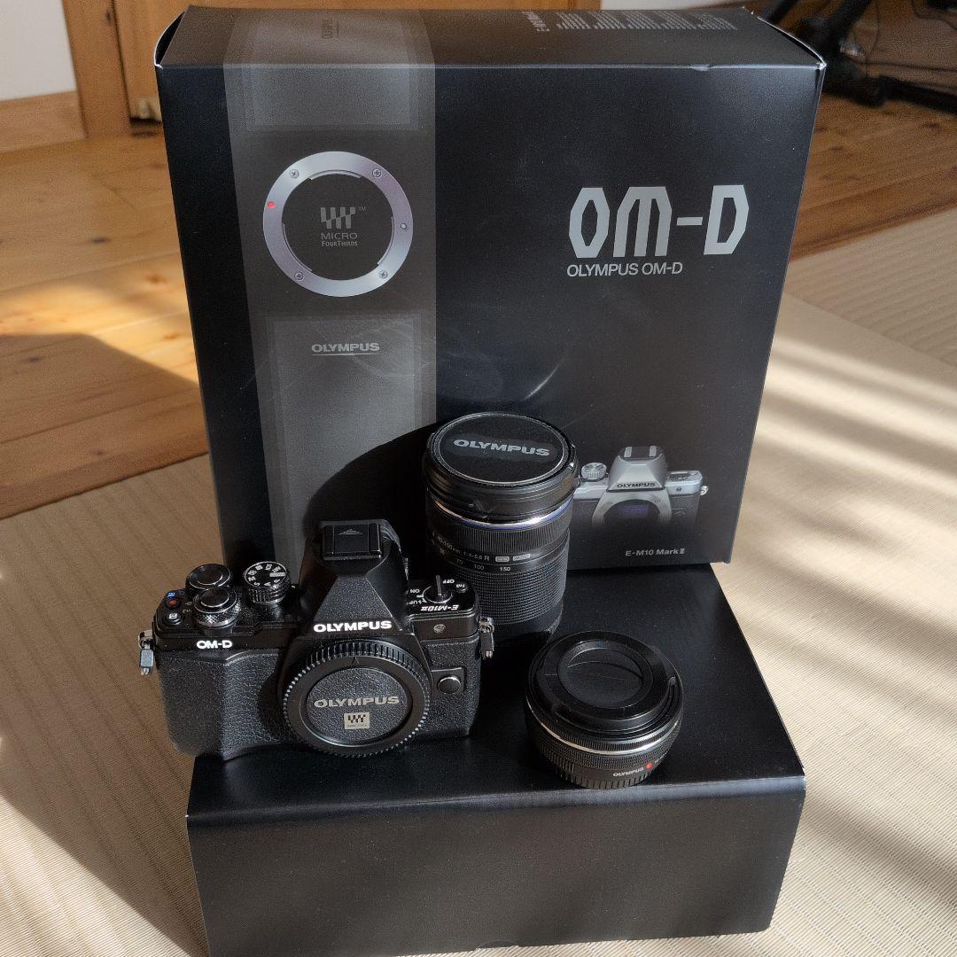 ジャンクOLYMPUS OM-D E-M10 Mark II本体レンズ2本セット