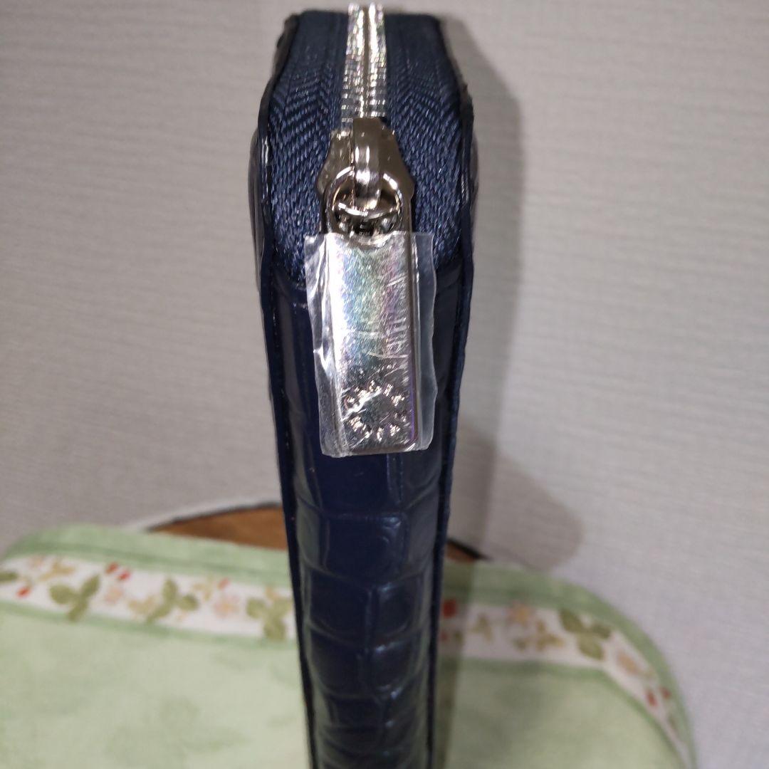 新品・CROIX 　クロワ・ロワイヤル　ネイビー　本ワニ皮・長財布