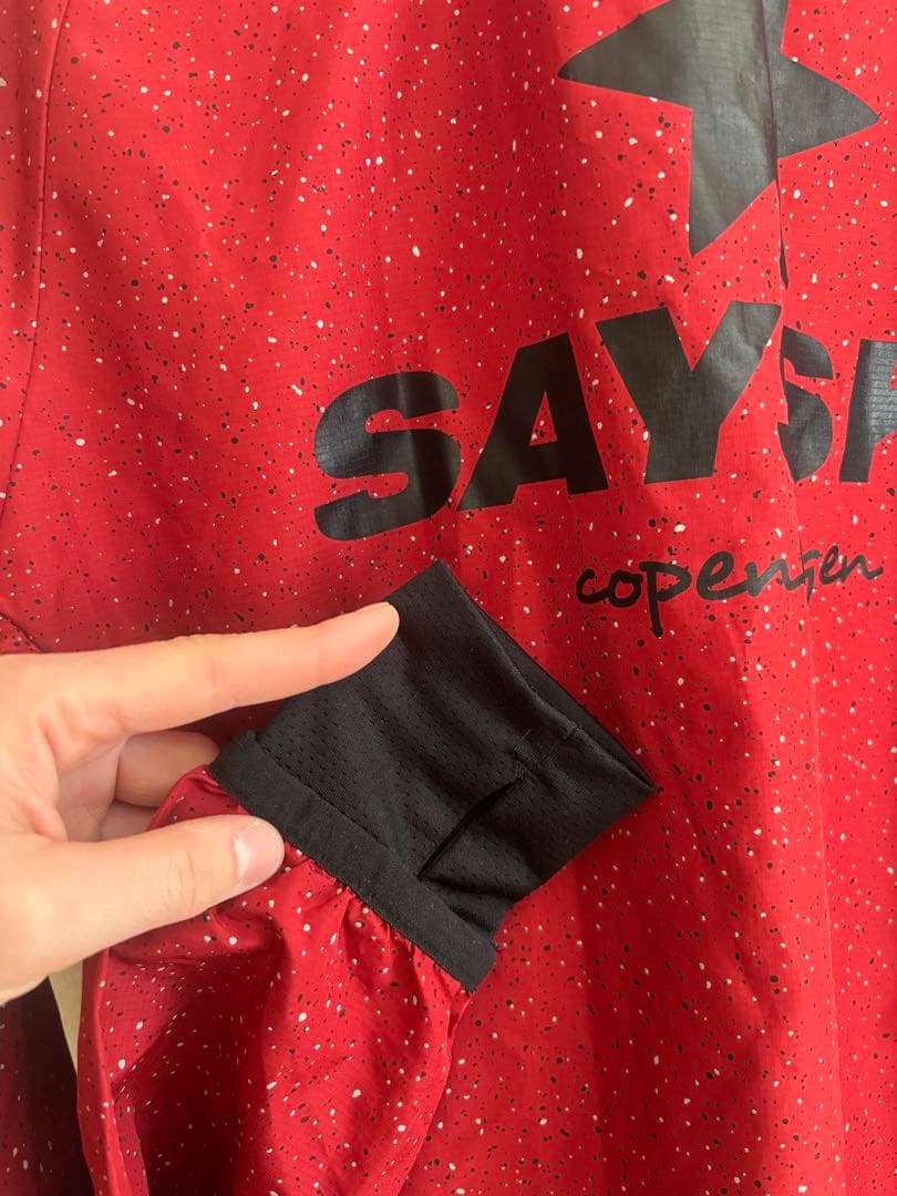 【SAYSKY】 赤 ウィンドブレーカー