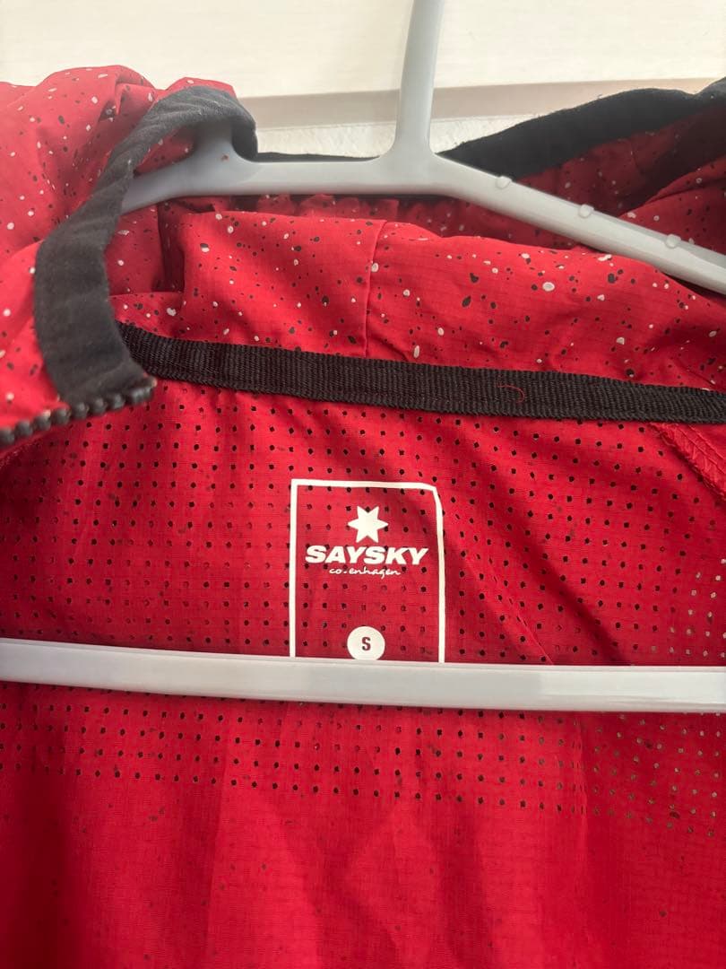 【SAYSKY】 赤 ウィンドブレーカー
