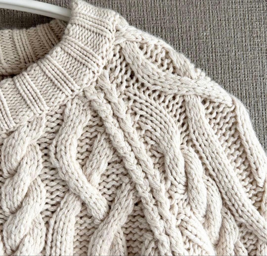 BLAMINK ブラミンク カシミヤ ケーブル ニット セーター 38