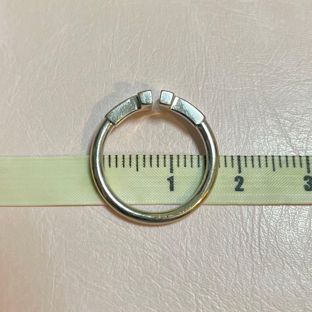 Tiffany & Co. Tワイヤーリング18Wホワイトゴールド