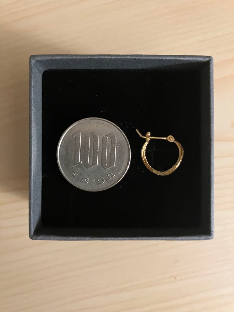 ゴールドフープピアス(片耳用)