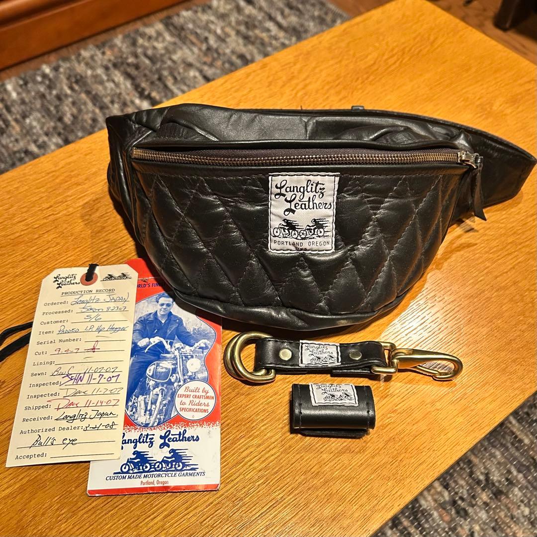 Langlitz Leathers パデッドインサイドポケットウエストバッグ
