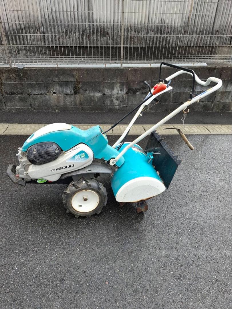 クボタ TR6000 陽菜 ミニ耕運機 ブルー溝浚器 付き