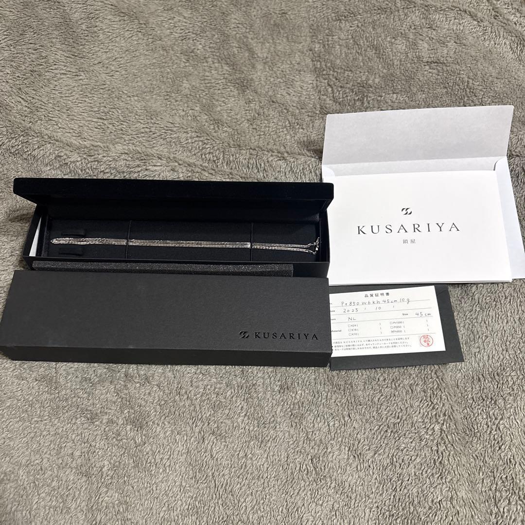 pt850 ダブル6面喜平ネックレス　45cm10g