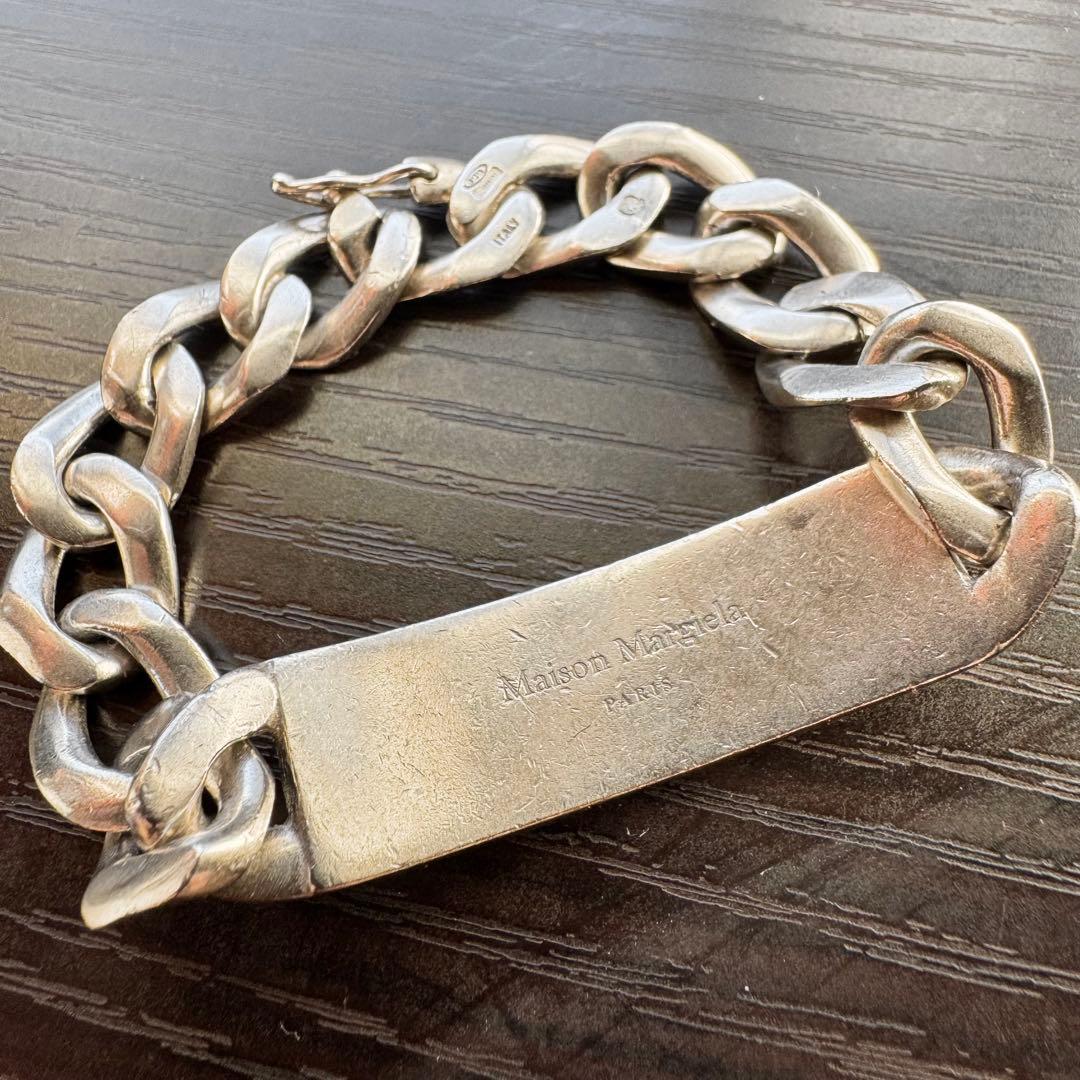 【銘品】マルジェラ/IDブレスレット/シルバー/Sサイズ/S925