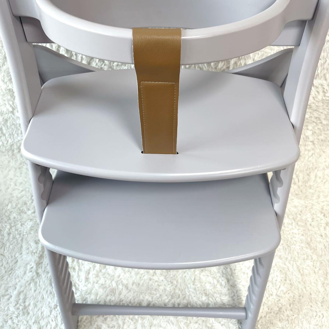 大和屋 アッフルチェア ハイチェア ソフトラベンダー セーフティチェアベルト