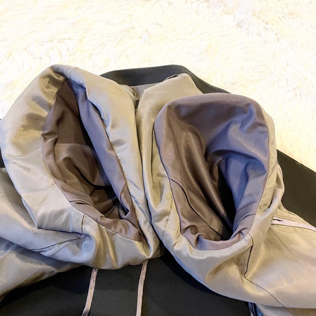 グリーンレーベルリラクシング カチリラ スーツ ノーカラーセットアップ ブラック