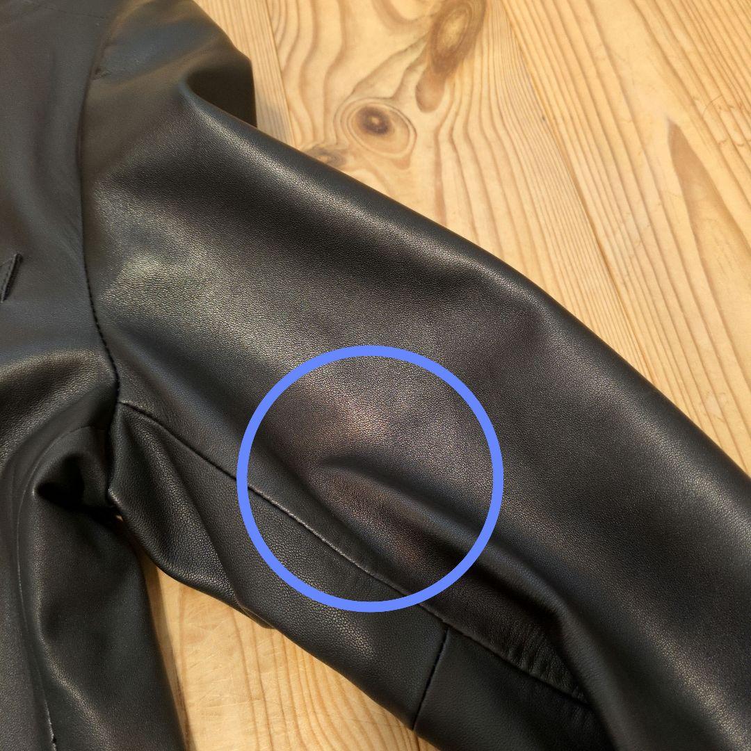 ★週末限定値下げ★バーバリー　ブラックレーベル　黒 レザージャケット M　変色有